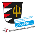 Wappen mit Logos familien- & kinderfreundliche Gemeinde